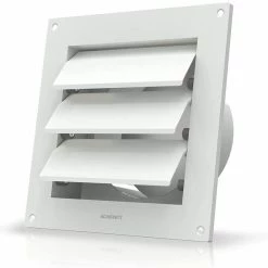 Ventilation & CO2 AC Infinity | Wall Mount Duct Shutter | 4-Inch, White Steel