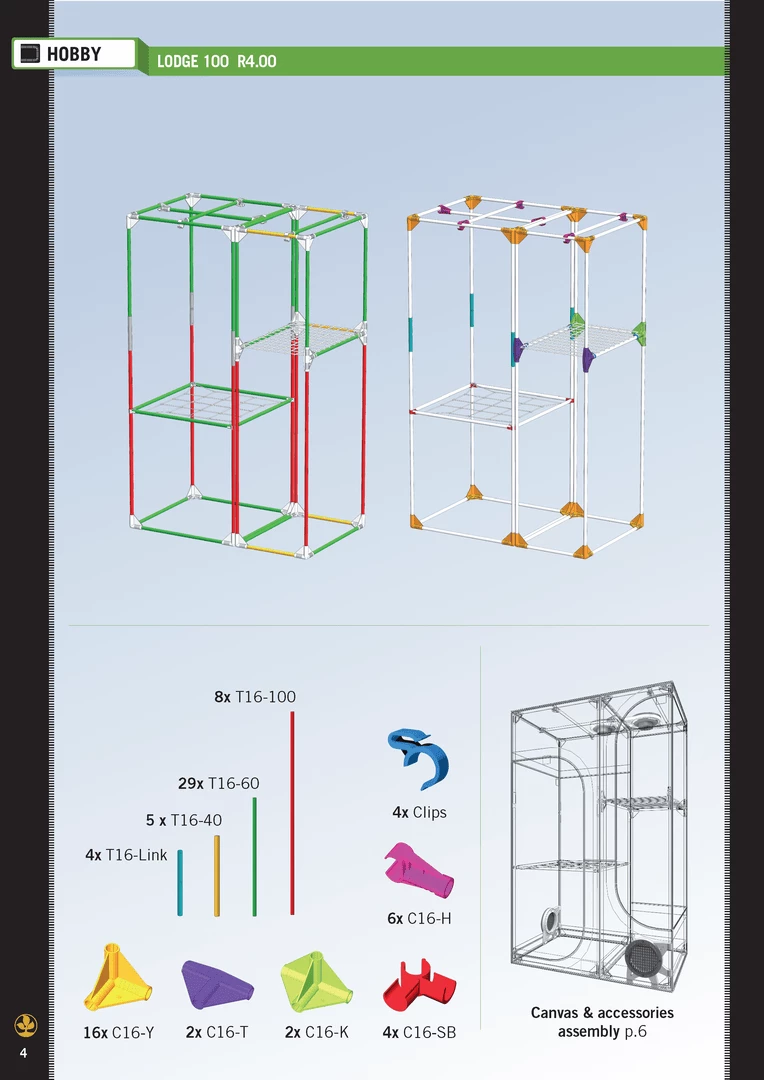 Outlet โ Your Grow Room Secret Jardin Lodge 160 V4.0 (5 1/4' X 4' X 6 2/3') ๐ 6 Your Grow Room Secret Jardin Lodge 160 V4.0 (5 1/4' X 4' X 6 2/3')