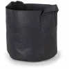 Happy Hydro 3-Gallon Fabric Pots W/Handles (5-Pack) Black 9H X 10D Planting & Watering