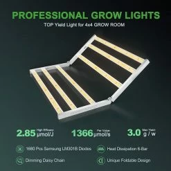 Mars Hydro | FC 4800 LED GROW LIGHT | 480W | 3’ X 3’