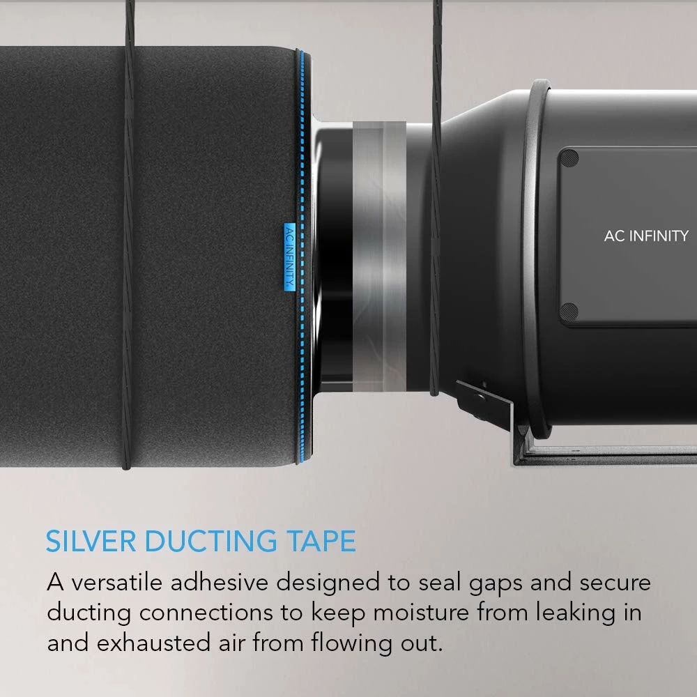 Coupon ๐ Ventilation & CO2 AC Infinity | Aluminum Foil Ducting Tape | 70-Yards ๐ 2 Ventilation & CO2 AC Infinity | Aluminum Foil Ducting Tape | 70-Yards