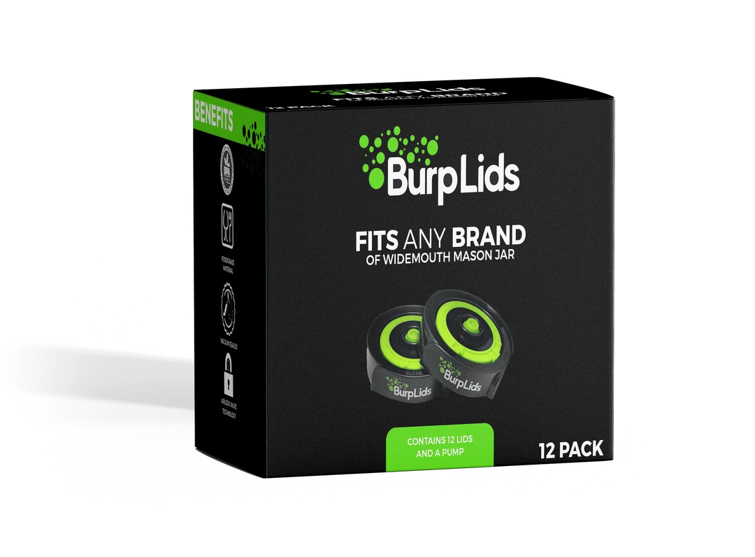 Wholesale 😉 BurpLids Burp Lids 12-Pack | Easy Curing | Fits Wide Mouth Mason Jars Harvest & Essentials 👏 1 BurpLids Burp Lids 12-Pack | Easy Curing | Fits Wide Mouth Mason Jars Harvest & Essentials