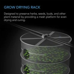 AC Infinity | Hanging Dry Herb Rack | 24 Inch Diameter, Six Tier Harvest & Essentials