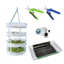 Harvest & Essentials Happy Hydro | 'Trim-Jail' Kit | Kief Collector | 4-Tier Drying Rack