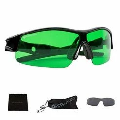 Happy Hydro Your Grow Room LED Grow Room Glasses | UV Blocking | Wrap-Around Style With Microfiber Case