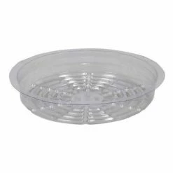 Happy Hydro Planting & Watering 10 Inch Clear Plastic Saucers - 25 Pack