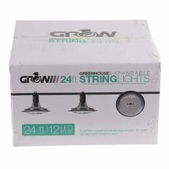 Grow1 Greenhouse Expandable String Lights 14AWG W/ 12W LED 6500K Grow LED Bulbs Grow Lights