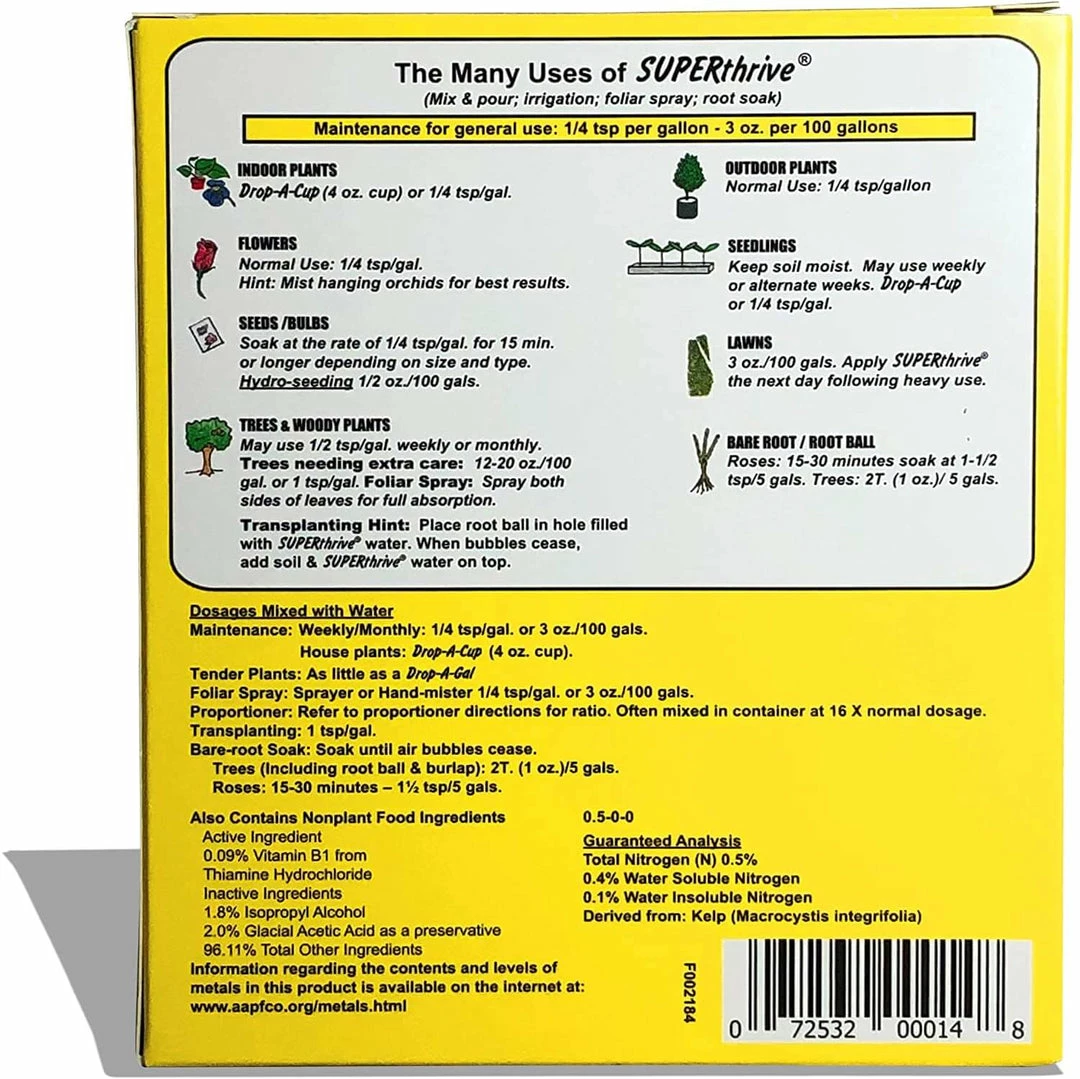 Best Sale ๐ Planting & Watering SUPERthrive | Vitamin Nutrient Supplement | 4 Oz ๐ฅฐ 2 Planting & Watering SUPERthrive | Vitamin Nutrient Supplement | 4 Oz