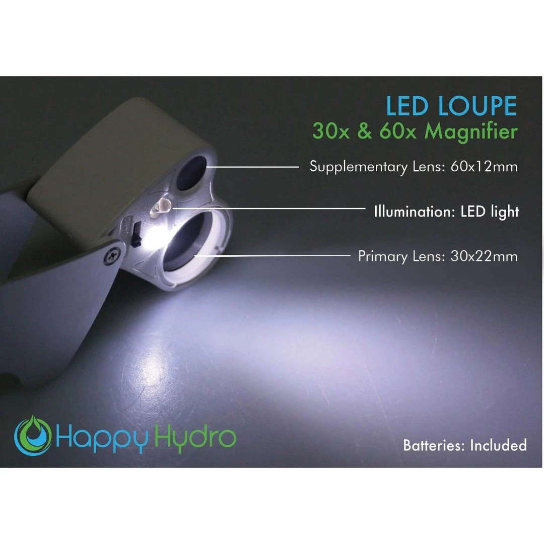 Best Sale 👍 Happy Hydro Harvest & Essentials LED Magnifying Loupe With Light (30x & 60x Zoom) 🥰 3 Happy Hydro Harvest & Essentials LED Magnifying Loupe With Light (30x & 60x Zoom)