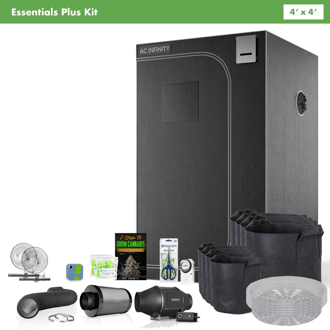 Top 10 🥰 Happy Hydro Grow Tent Kits 'The Essentials Plus' | AC Infinity Tent & 6" Ventilation | 4' X 4' 🔥 1 Happy Hydro Grow Tent Kits 'The Essentials Plus' | AC Infinity Tent & 6" Ventilation | 4' X 4'