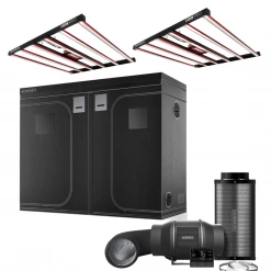 Happy Hydro 'The Essentials' Grow Kit | PhotonTek 600W PRO LED Light | AC Infinity Tent & Ventilation | 5โ X 10โ