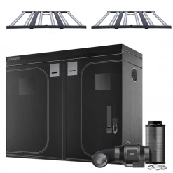 Happy Hydro 'The Essentials' Grow Kit | ROI-E680S LED Light | AC Infinity Tent & Ventilation | 4’ X 8’