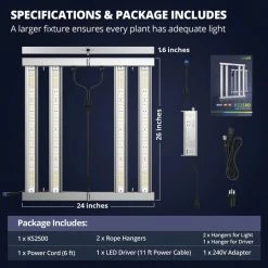 Discount ๐ ViparSpectra | KS2500 | LED Grow Light Grow Lights ๐ 11 ViparSpectra | KS2500 | LED Grow Light Grow Lights