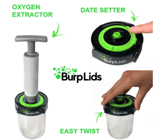 Wholesale 😉 BurpLids Burp Lids 12-Pack | Easy Curing | Fits Wide Mouth Mason Jars Harvest & Essentials 👏 2 BurpLids Burp Lids 12-Pack | Easy Curing | Fits Wide Mouth Mason Jars Harvest & Essentials