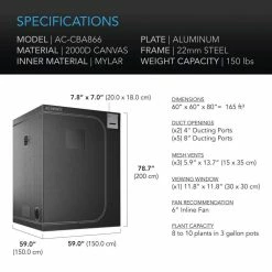Happy Hydro Beginner Complete Coco Grow Tent Kit | Grower's Choice ROI-E680S LED | 5’ X 5’ Grow Tent Kits