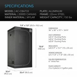 AC Infinity Tent & Ventilation Kit | 3’ X 3’ Grow Tent Kits