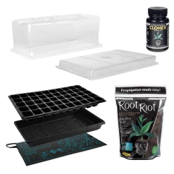 Happy Hydro | Seed & Clone Propagation Kit W/ Root Riot Cubes & Clonex Gel