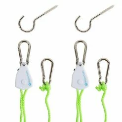 Happy Hydro Ratcheting Light & Equipment Hangers - 1 Pair Your Grow Room