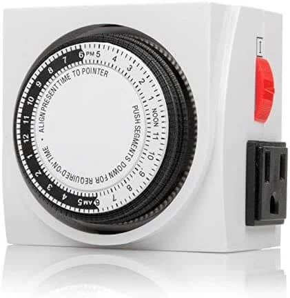 New ❤️ Grow1 120V Dual Outlet Mechanical Timer Your Grow Room 🎁 1 Grow1 120V Dual Outlet Mechanical Timer Your Grow Room