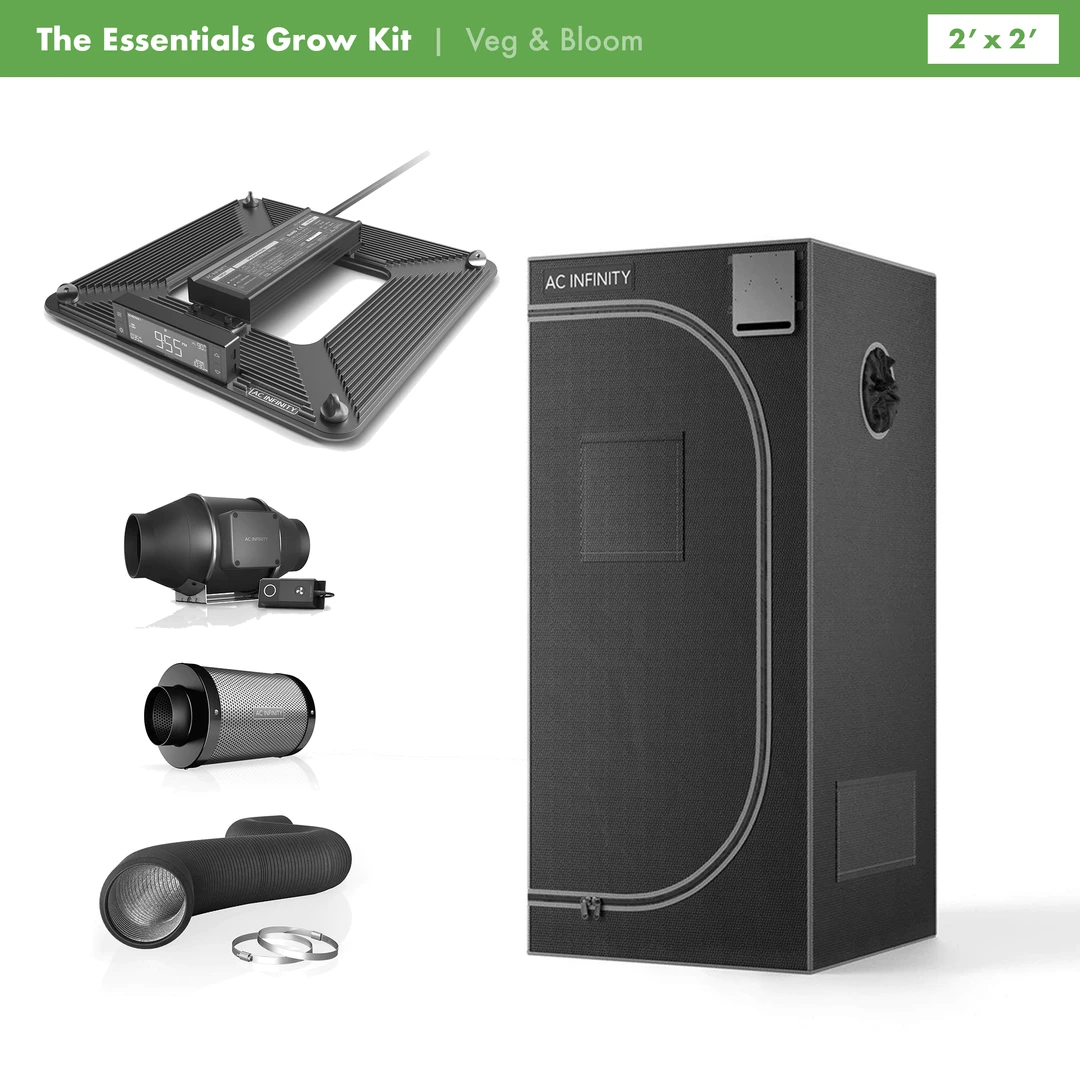Deals ๐ฏ Happy Hydro 'The Essentials' Grow Kit | AC Infinity T22 LED, Tent, & Ventilation | 2โ X 2โ โ๏ธ 1 Happy Hydro 'The Essentials' Grow Kit | AC Infinity T22 LED, Tent, & Ventilation | 2โ X 2โ