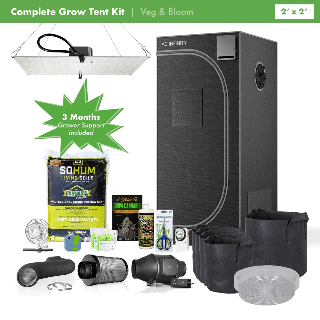 Hot Sale ๐ Happy Hydro Grow Tent Kits Beginner Complete Grow Tent Kit | HLG 100 Rspec LED | 2โ X 2โ ๐ 1 Happy Hydro Grow Tent Kits Beginner Complete Grow Tent Kit | HLG 100 Rspec LED | 2โ X 2โ