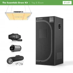 Happy Hydro 'The Essentials' Grow Kit | Spider Farmer LED | AC Infinity Tent & Ventilation | 2โ X 2โ