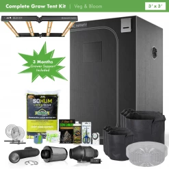 Happy Hydro Beginner Complete Grow Tent Kit | Grower's Choice ROI-E420 | 3’ X 3’ Grow Tent Kits