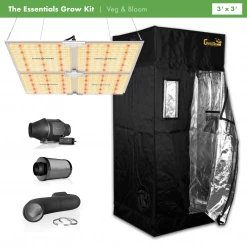 Happy Hydro 'The Essentials' Grow Kit | Spider Farmer LED | Gorilla Grow Tent | AC Infinity Ventilation | 3’ X 3’